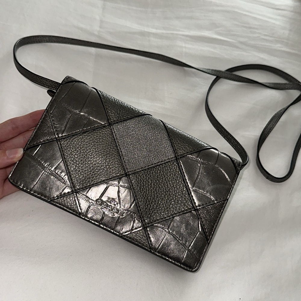 Gun metal coach crossbody